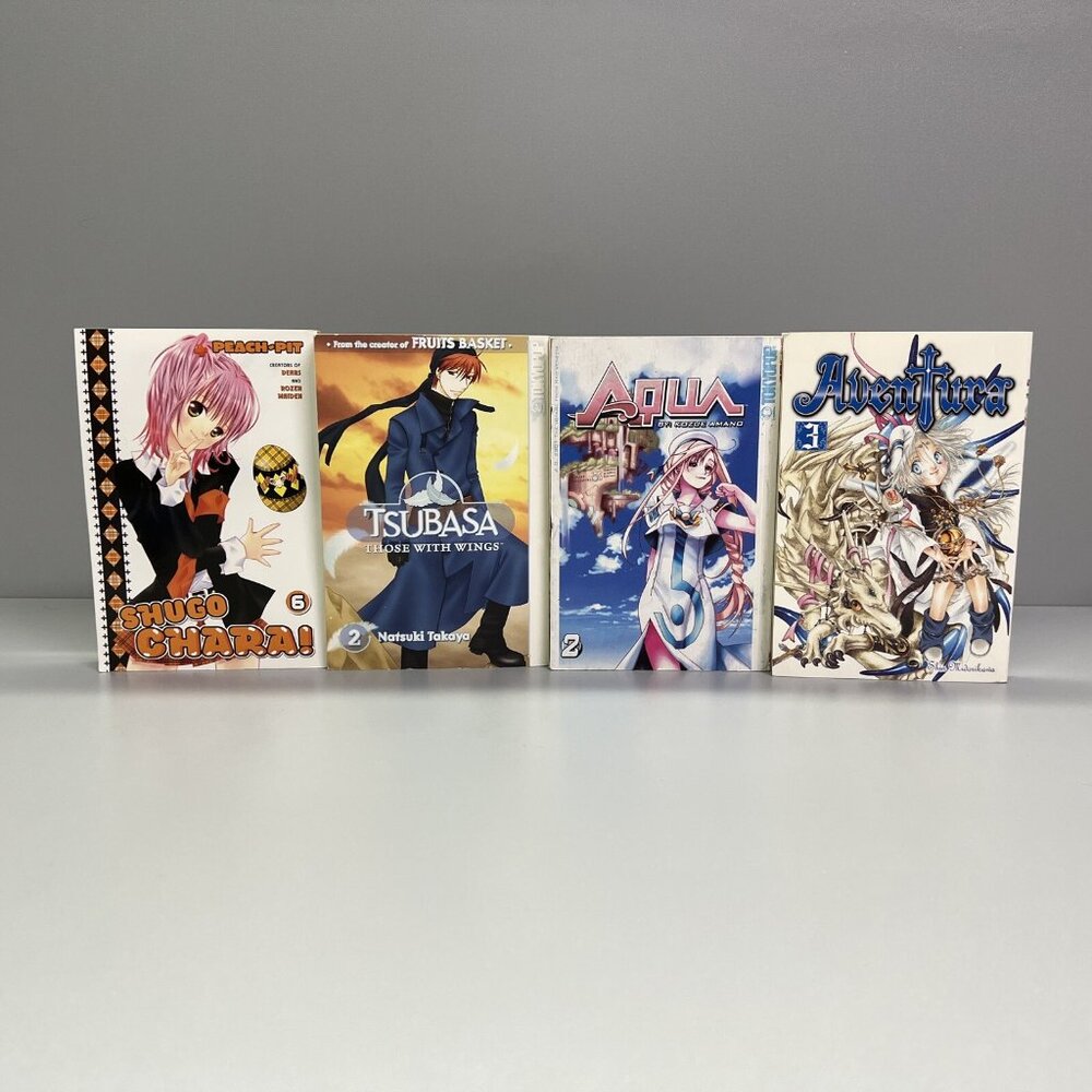 English Manga Lot 4 Books Aventura, Aqua, Tsubasa, Shugo Chara!